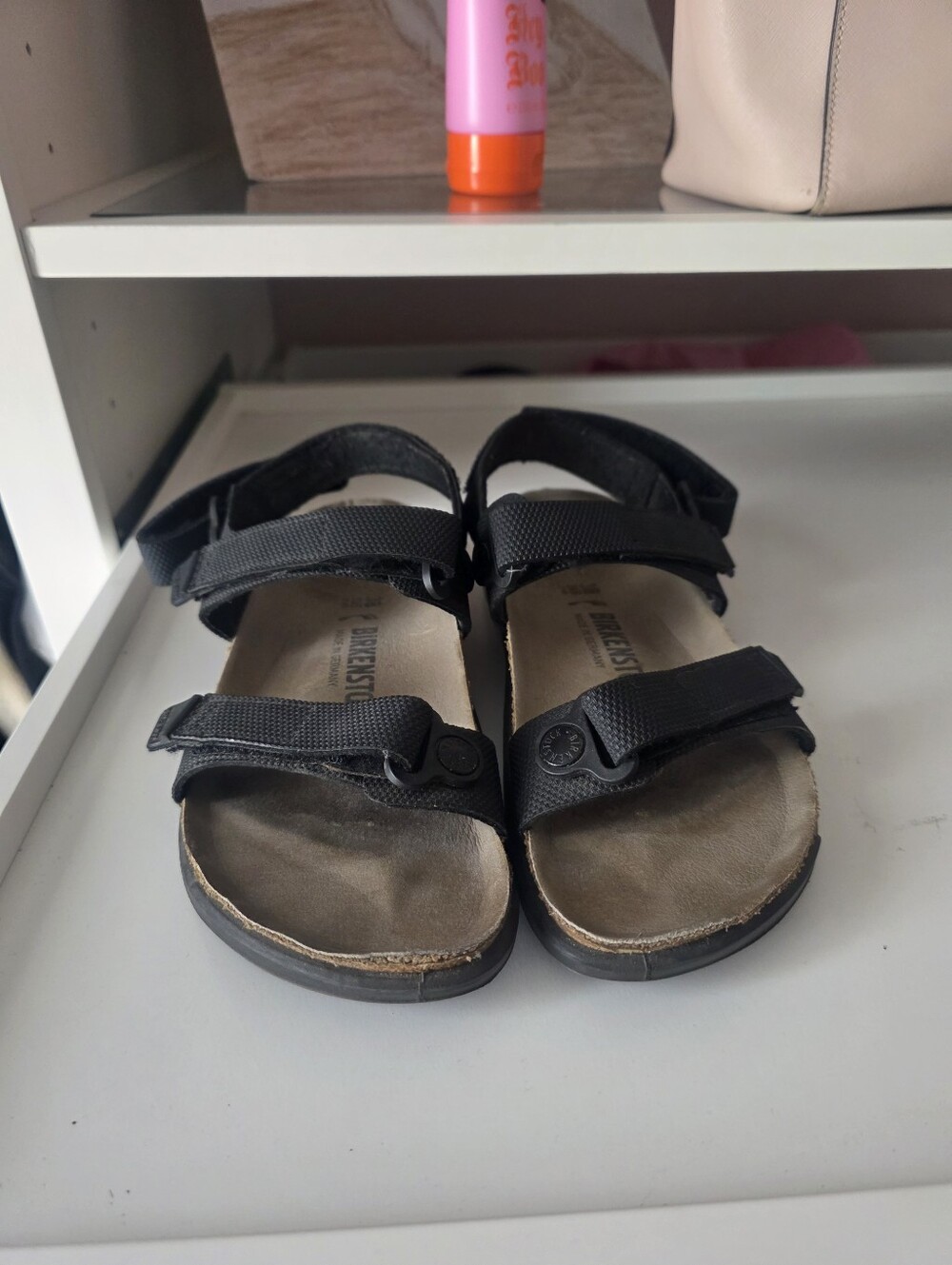 Birkenstock Black Three-Strap Adjustable Sandals